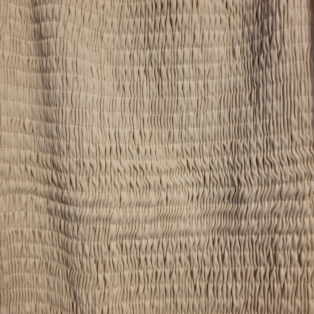 Mable Cream Ruched Drawstring Dress Size Medium - Picture 7 of 7